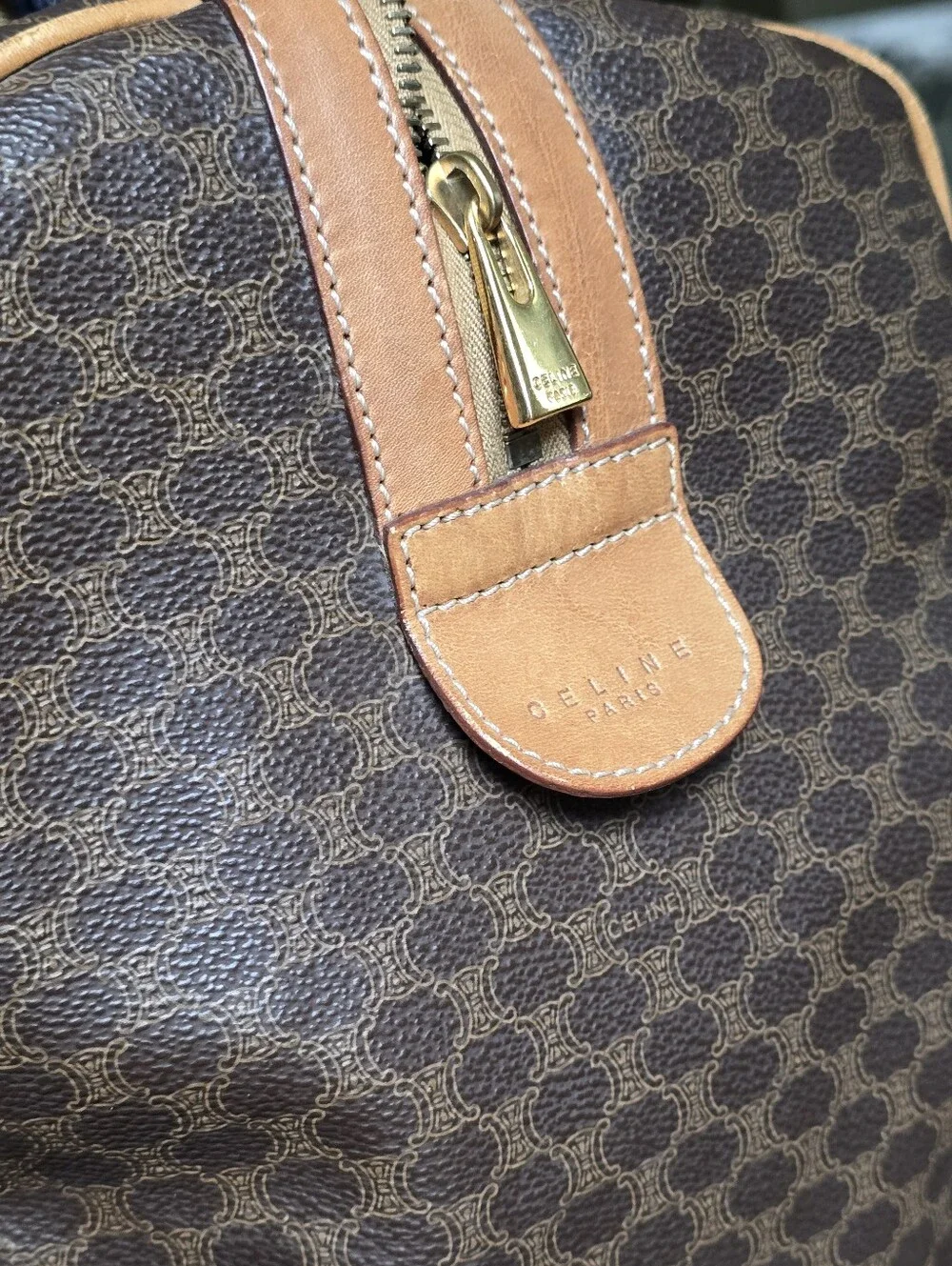 Authentic Celine Macadam Vintage Travel Bag